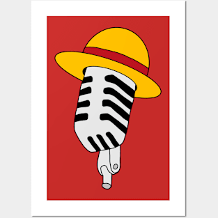 Retro Mic and Hat Posters and Art